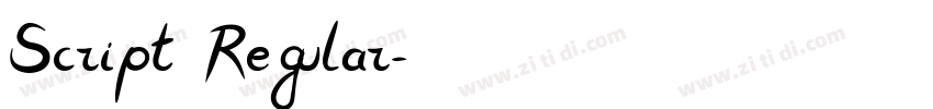 Script Regular字体转换